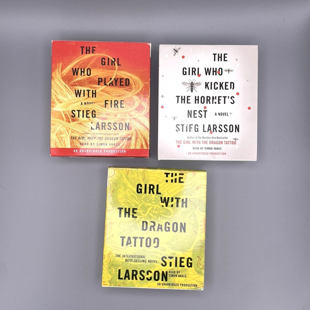 Girl With The Dragon Tattoo Series Audio Book CD Stieg Larsson 55+ Total Hours
